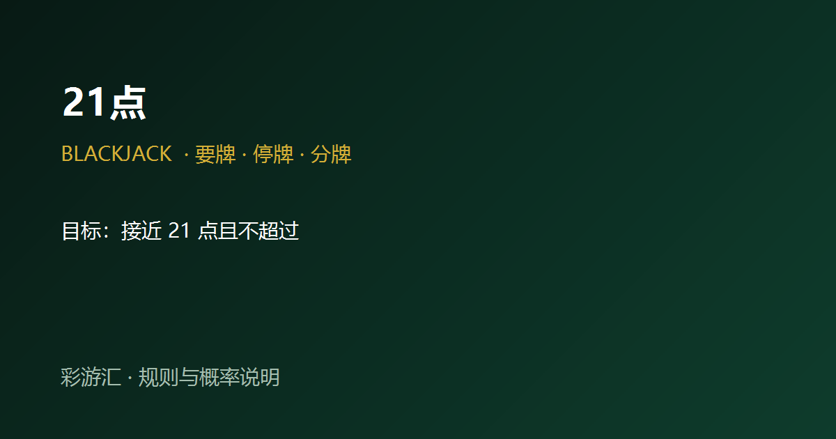 21点规则概览：要牌、停牌、分牌